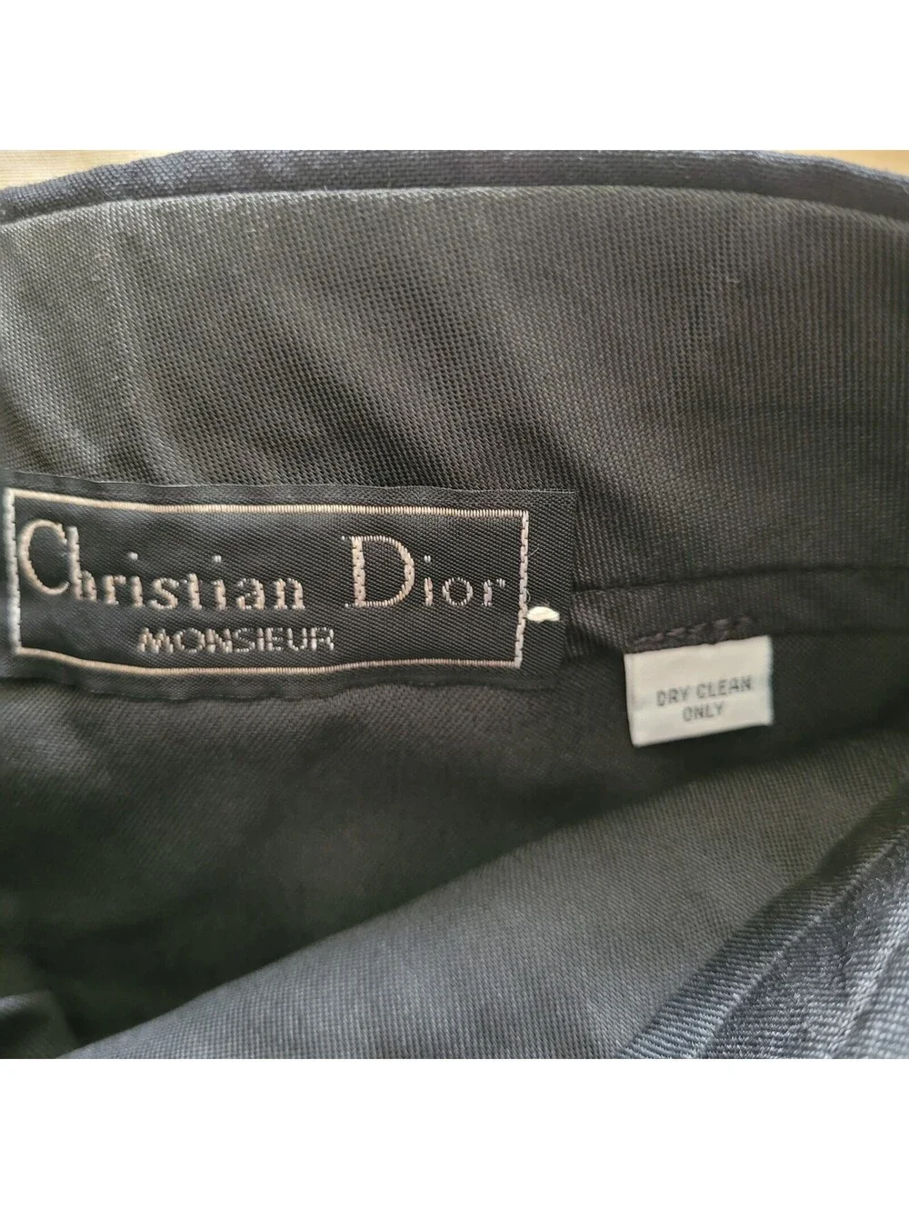 Christian Dior Monsieur Men’s Black Wool Tuxedo Suit 2 Piece Shawl Collar 29x32